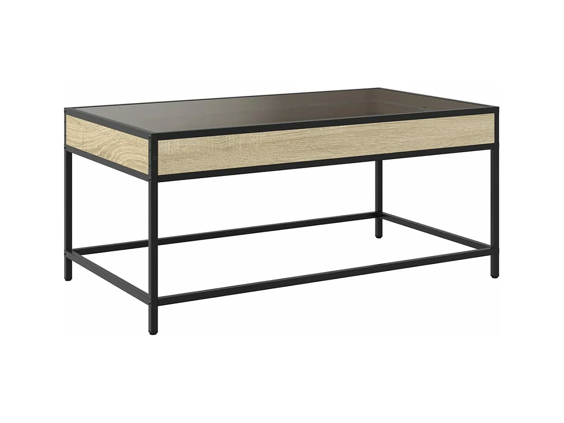 Table basse avec LED infini chêne sonoma 90x50x41 cm