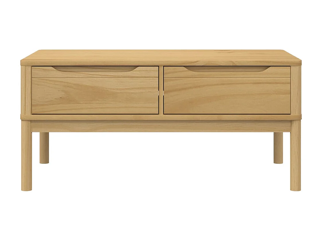 Mesa de centro FLORO madera de pino marrón cera 99x55,5x45 cm