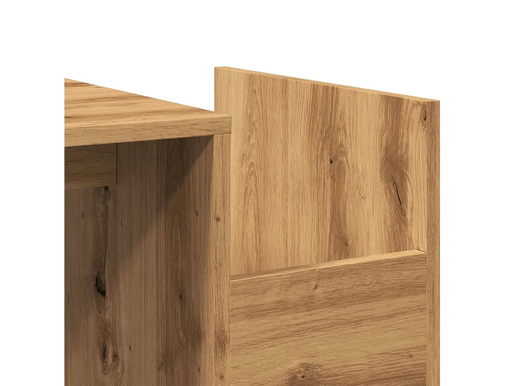 Mesa de centro 90x45x35 cm derivados madeira carvalho artisiano