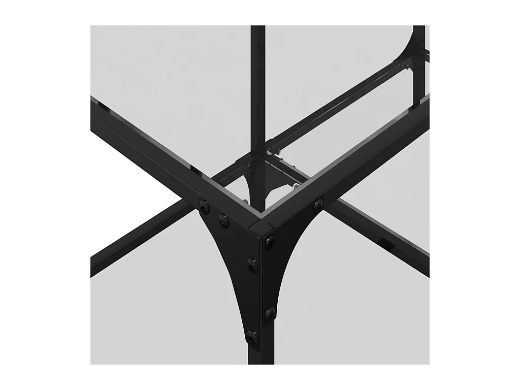Table basse avec dessus en verre transparent 78,5x40x40cm acier