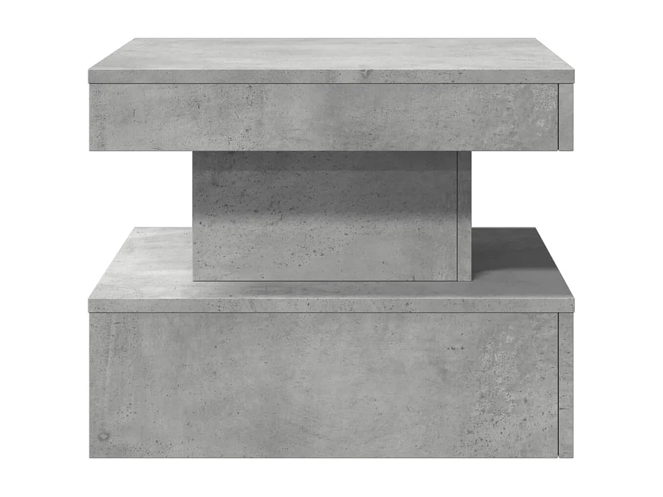 Salontafel met LED-verlichting 50x50x40 cm betongrijs