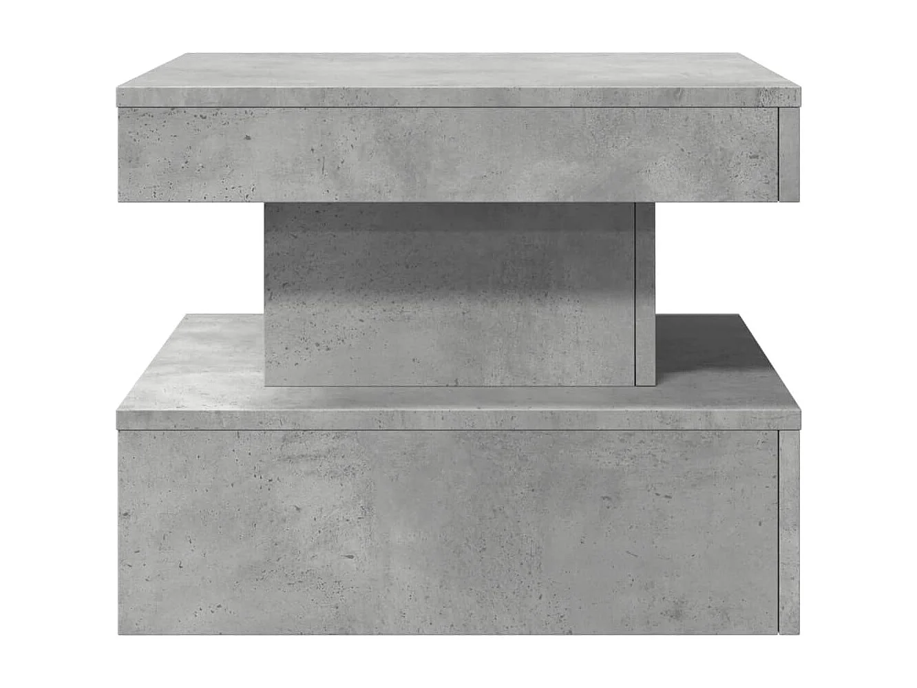 Salontafel met LED-verlichting 50x50x40 cm betongrijs