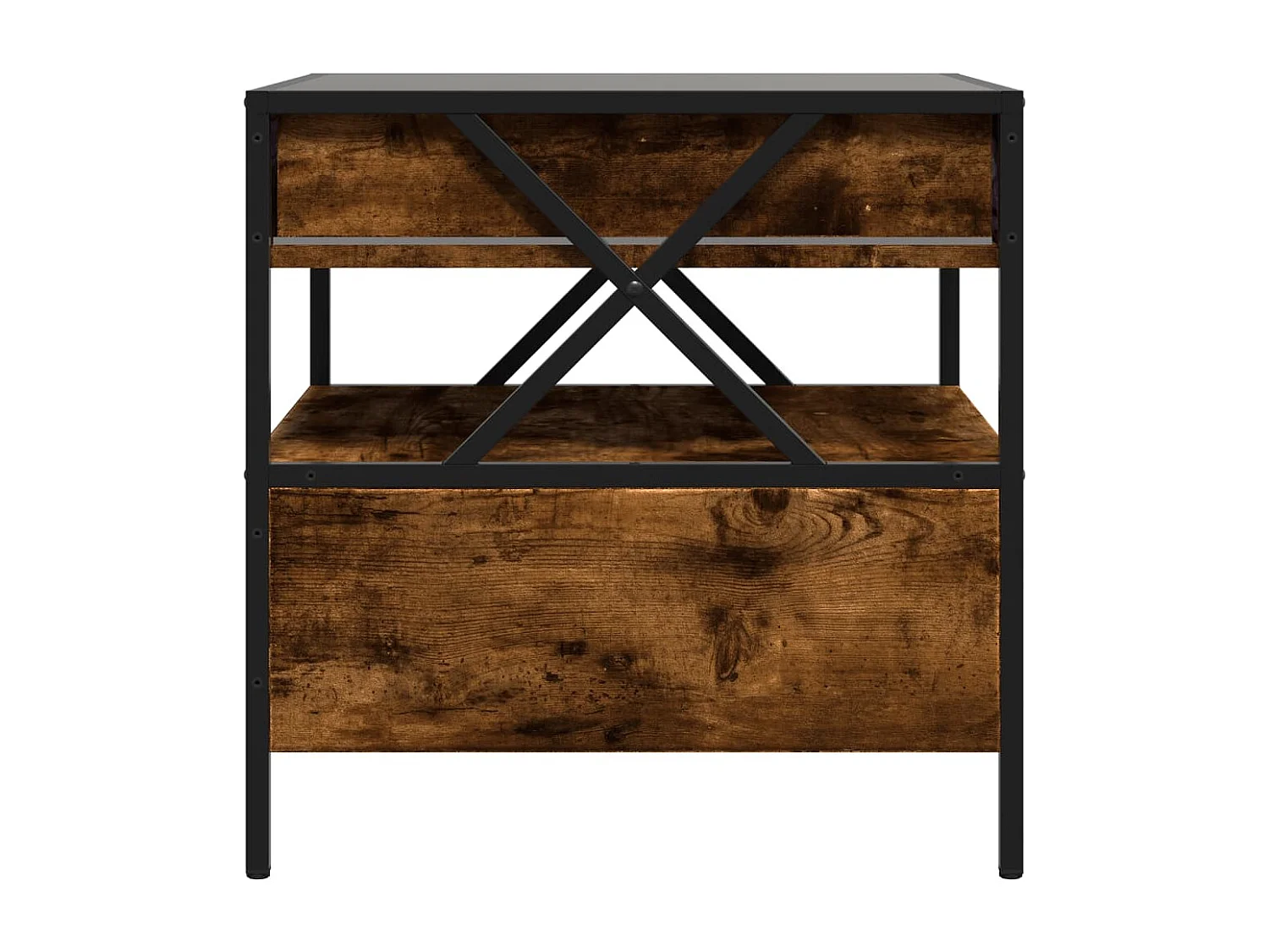 Salontafel met Infinity LED 50x50x51 cm gerookt eikenkleurig