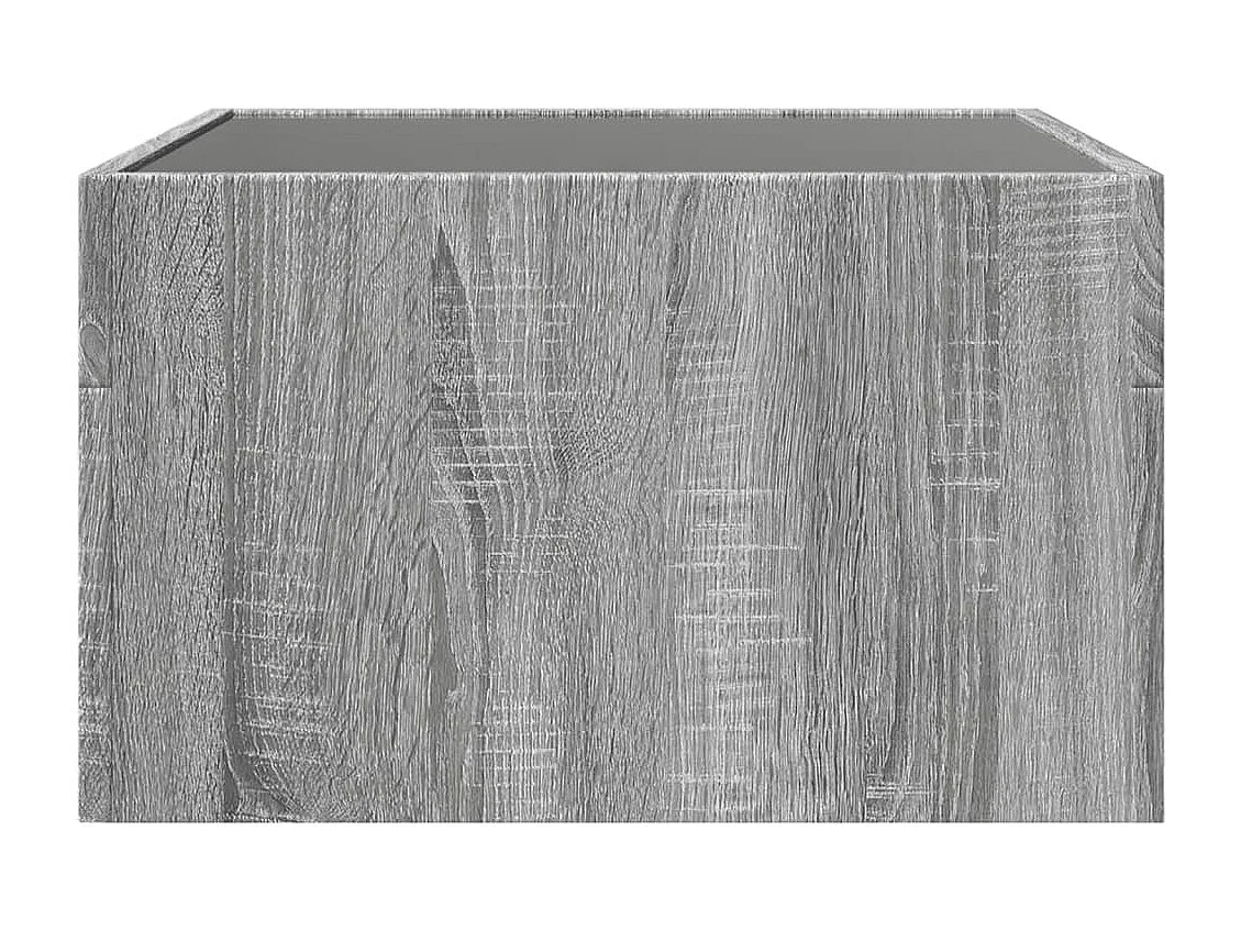Table basse avec LED infini sonoma gris 50x50x30 cm
