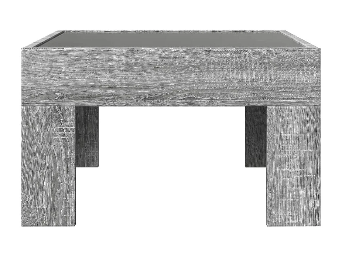 Table basse avec LED infini sonoma gris 50x50x30 cm
