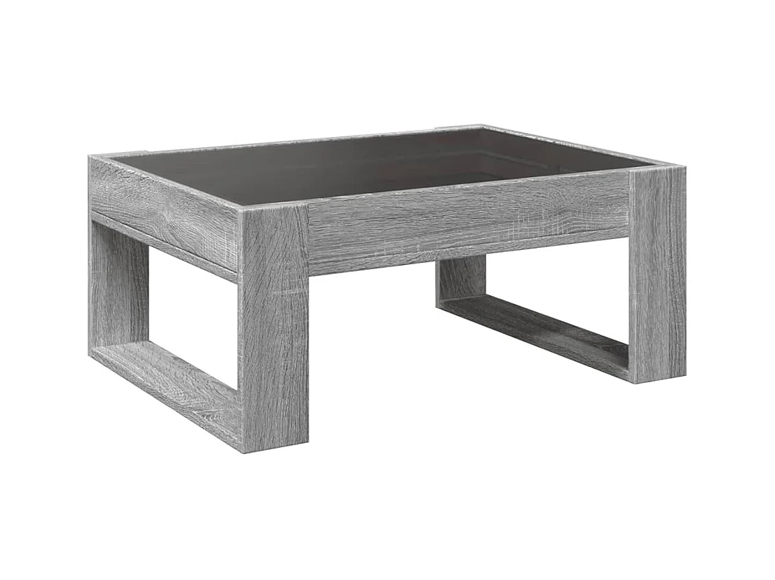 Table basse avec LED infini sonoma gris 70x53x30 cm