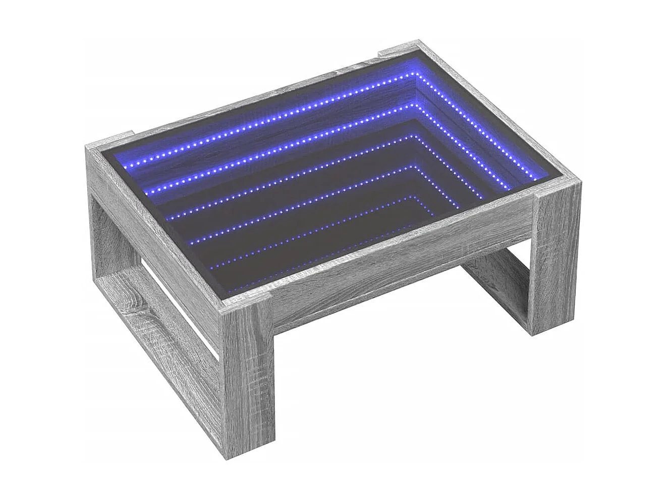 Table basse avec LED infini sonoma gris 70x53x30 cm