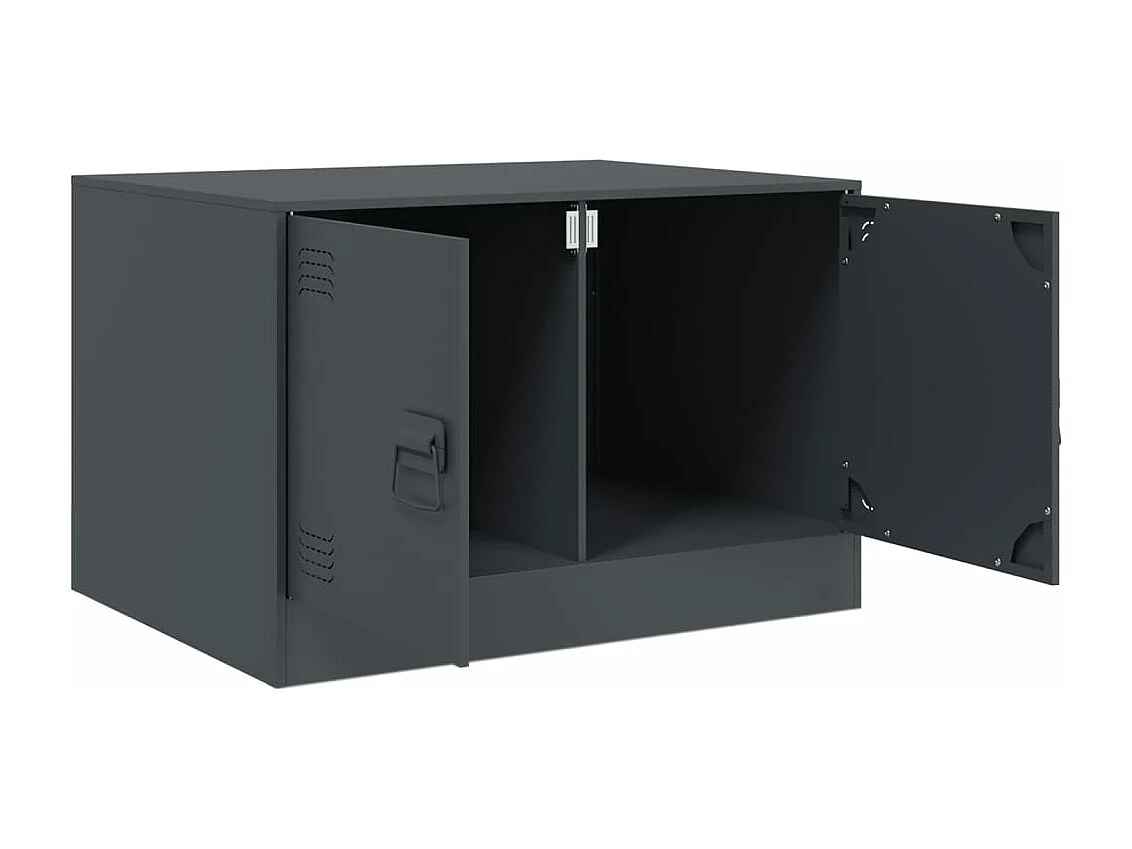 Salontafel 67x50x44 cm staal antracietkleurig