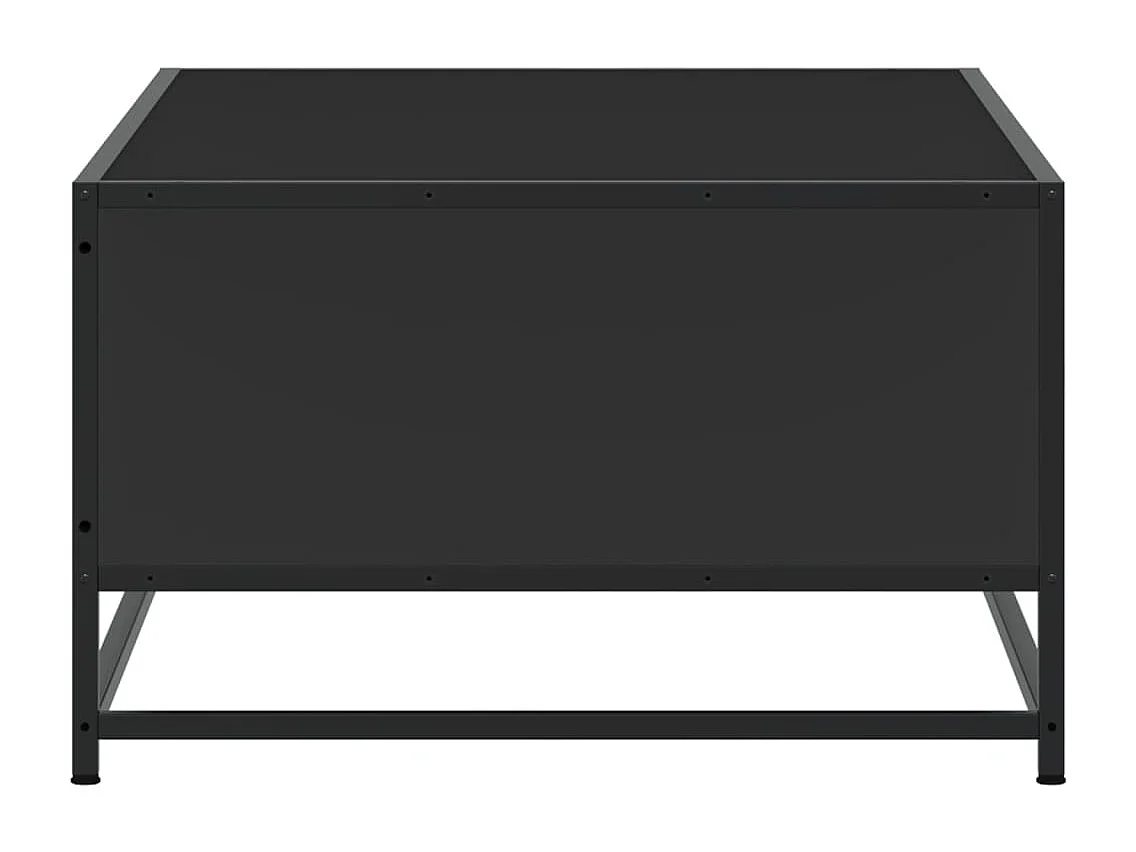 Table basse noir 100x57x35 cm bois d'ingénierie et métal