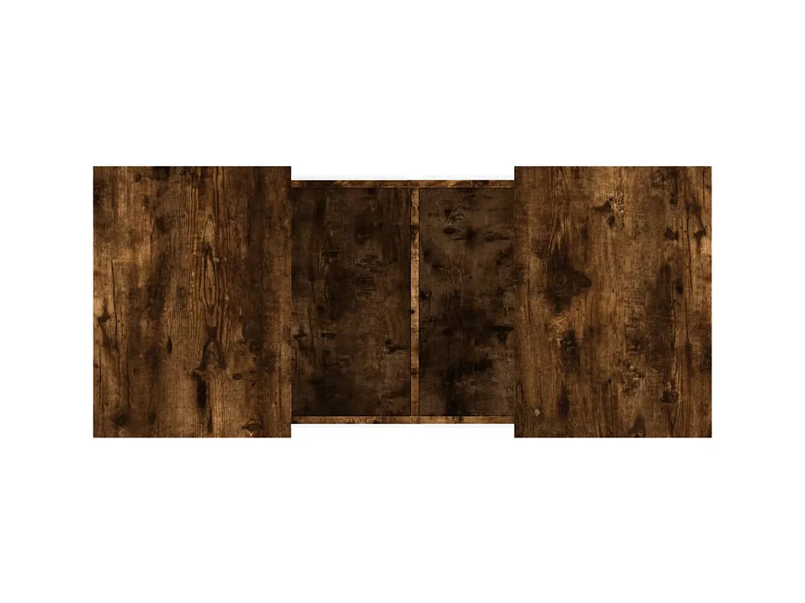 Table basse chêne fumé 80x55x40 cm bois d'ingénierie