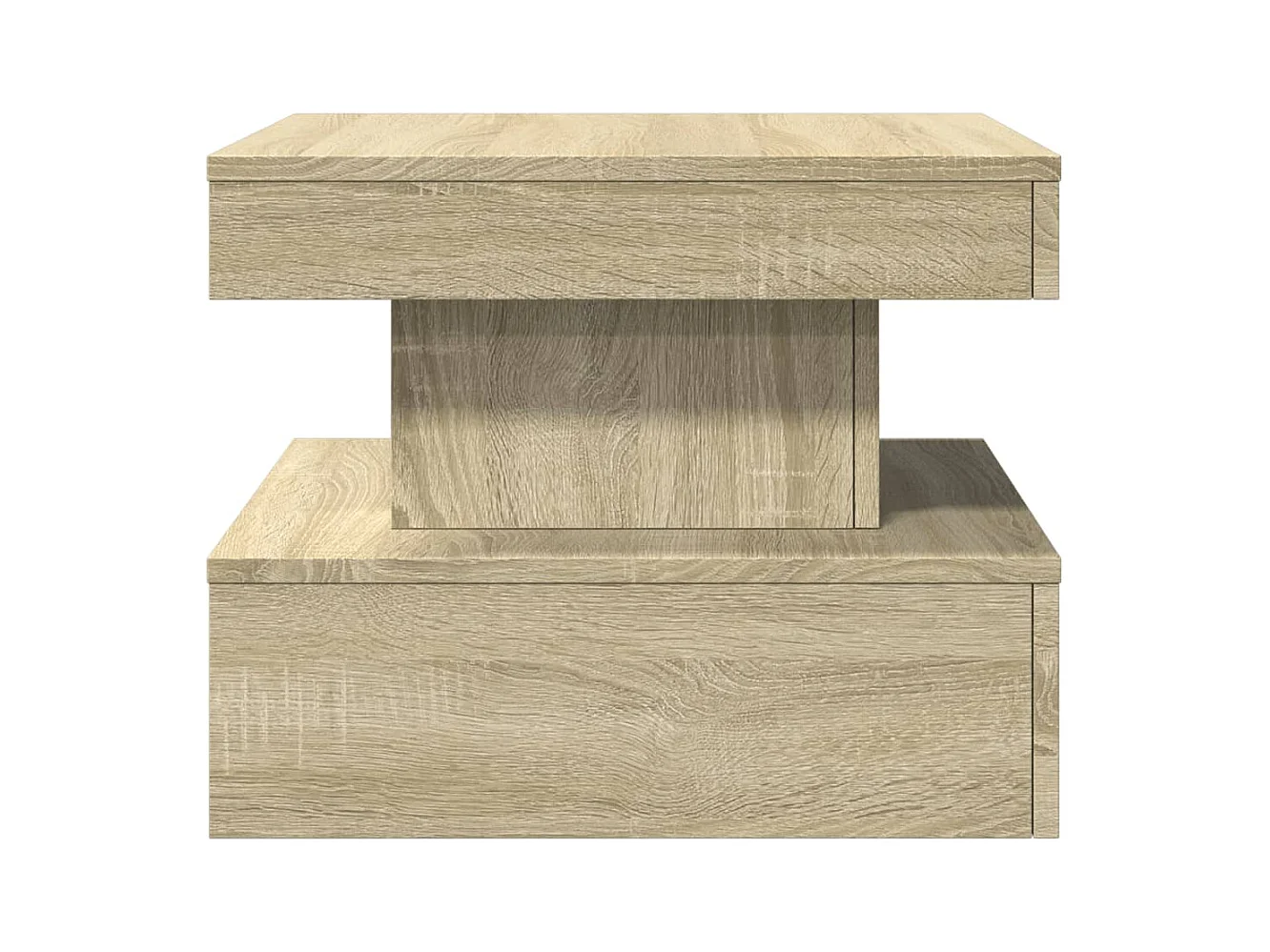 Table basse avec lumières LED chêne sonoma 50x50x40 cm
