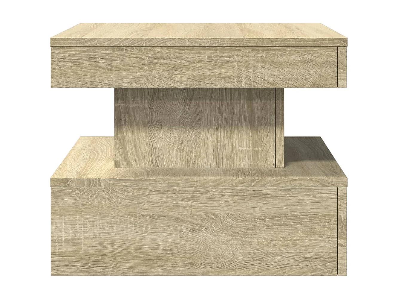 Salontafel met LED-verlichting 50x50x40 cm sonoma eiken