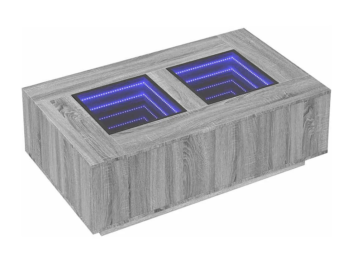 Table basse avec LED infini sonoma gris 116x69x40 cm