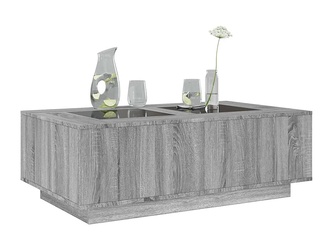 Table basse avec LED infini sonoma gris 116x69x40 cm