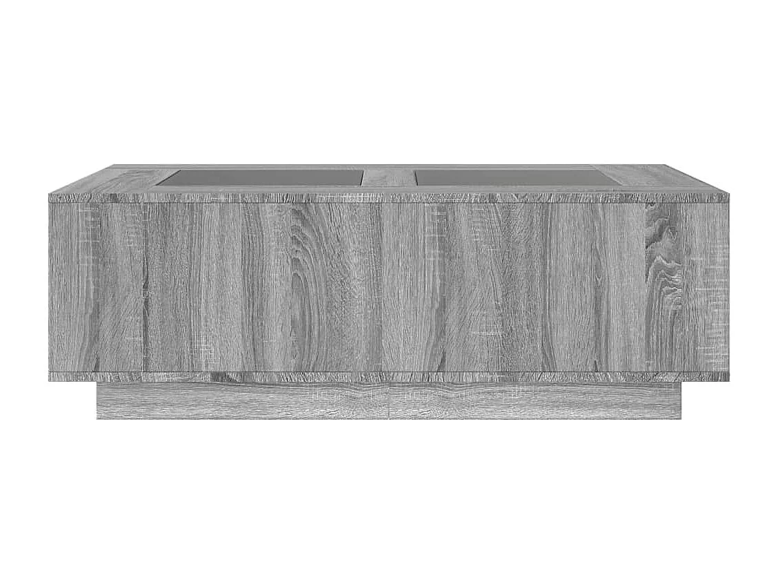 Mesa de centro luzes LED Infinity 116x69x40 cm cinzento sonoma