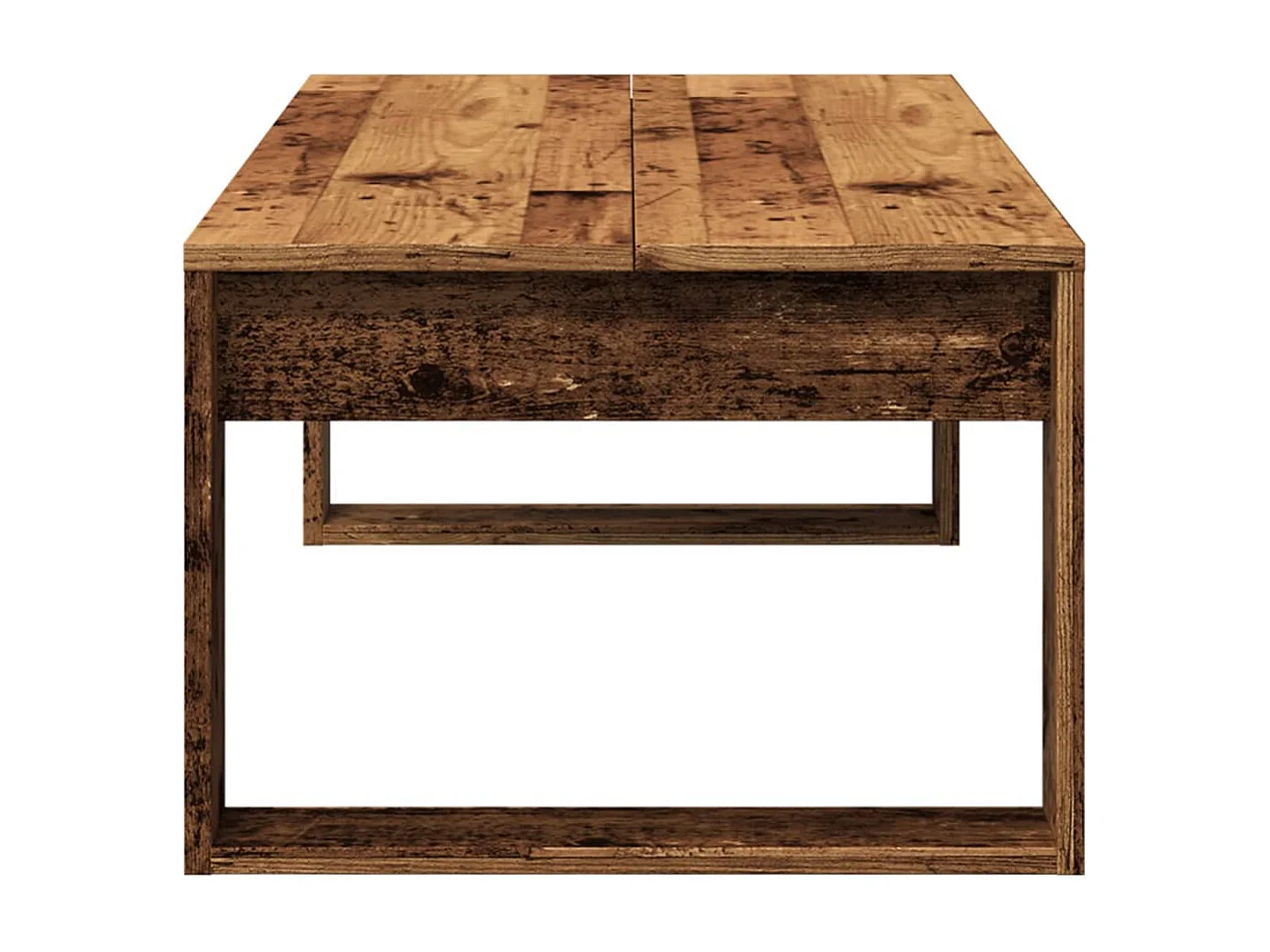 Table basse vieux bois 102x50x35 cm bois d'ingénierie