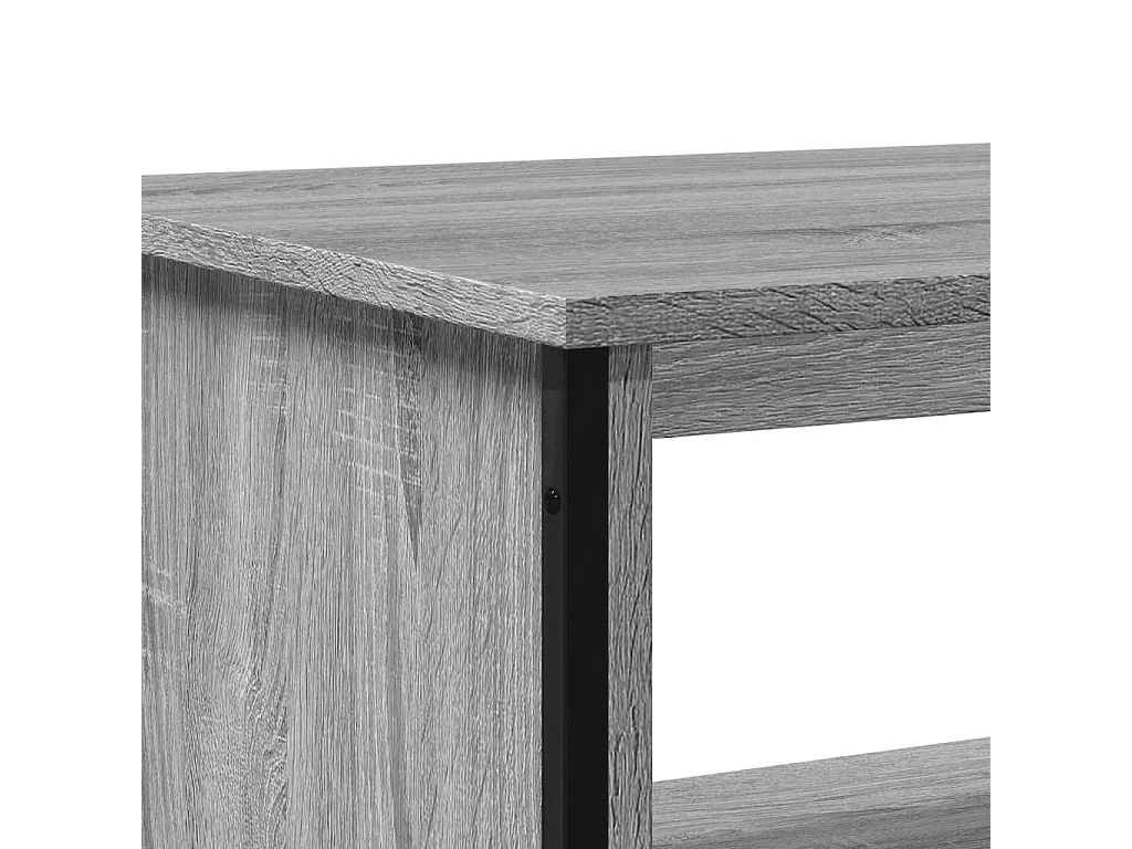 Mesa de centro 75x51x40 cm derivados de madeira cinzento sonoma