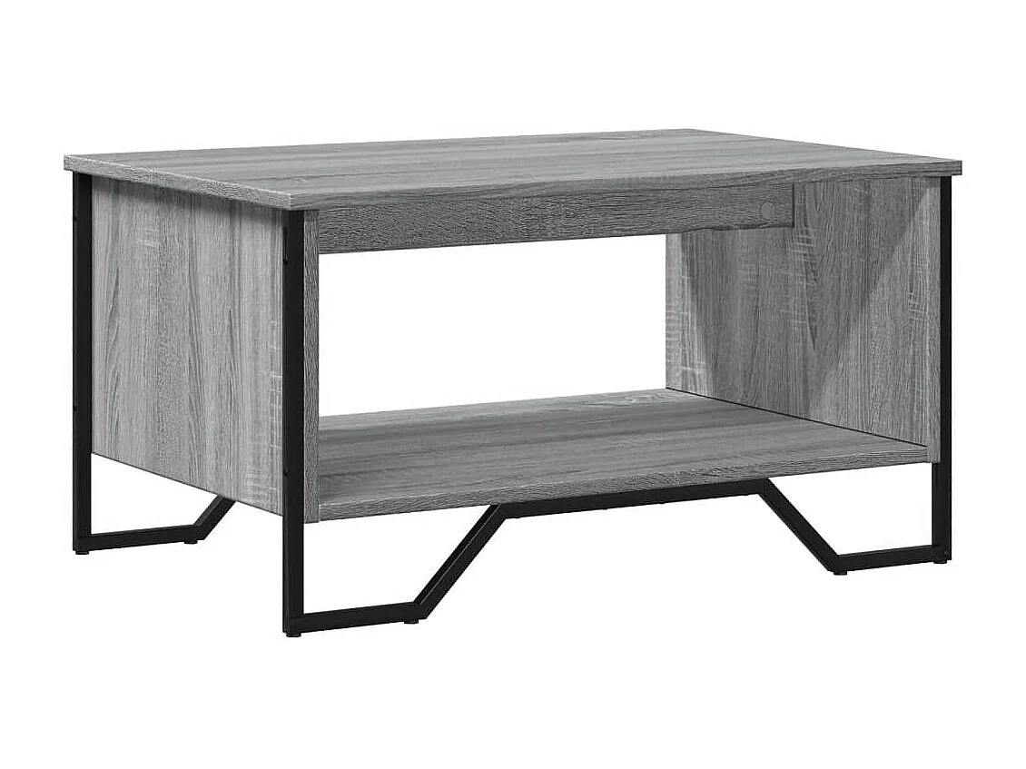 Table basse sonoma gris 75x51x40 cm bois d'ingénierie