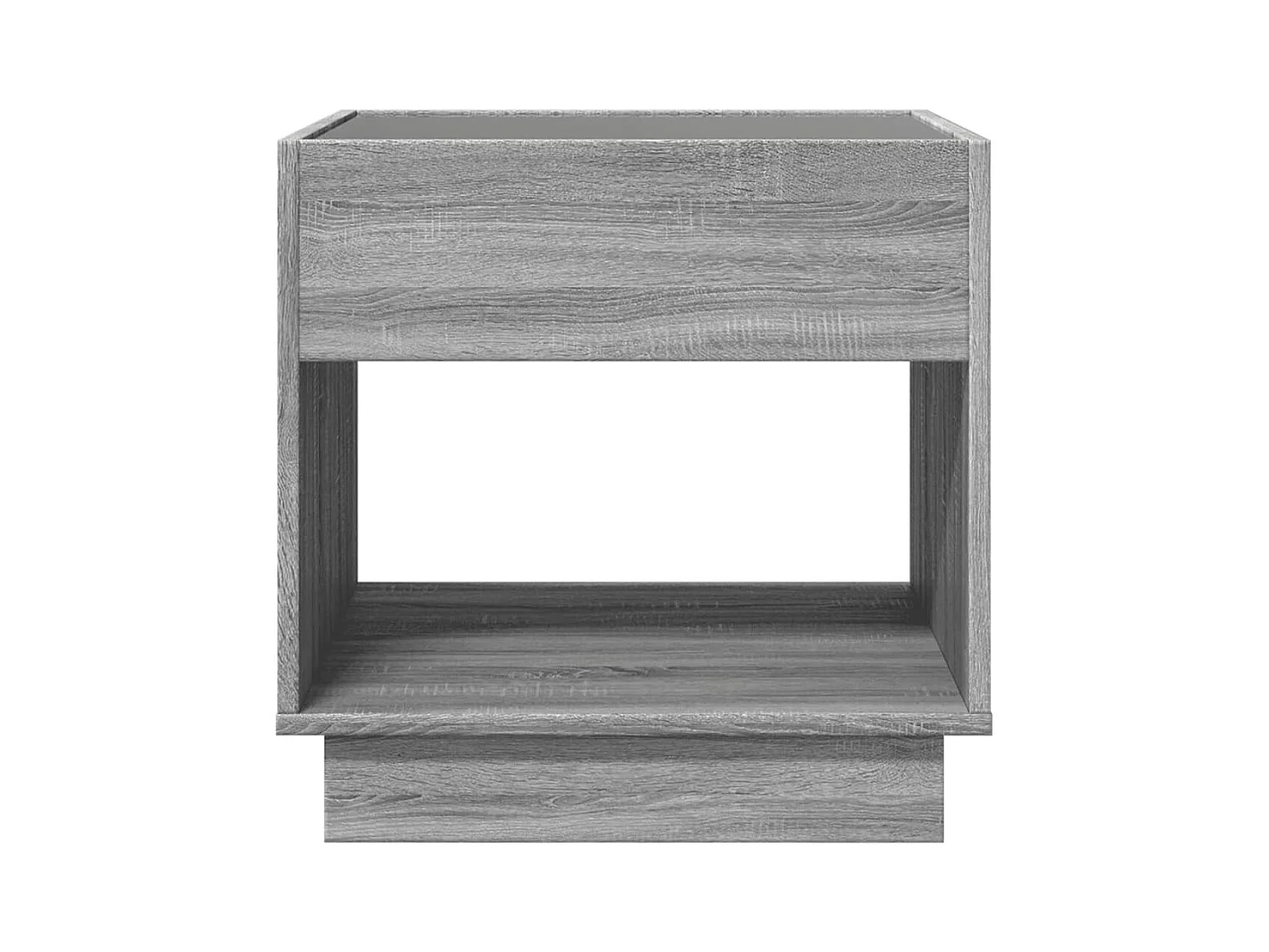Table basse avec LED infini sonoma gris 50x50x50 cm