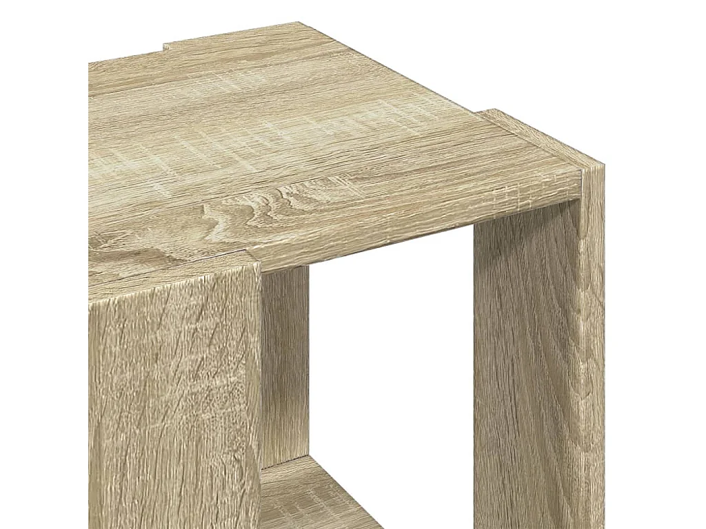 Salontafel 32x32x30 cm bewerkt hout sonoma eikenkleurig