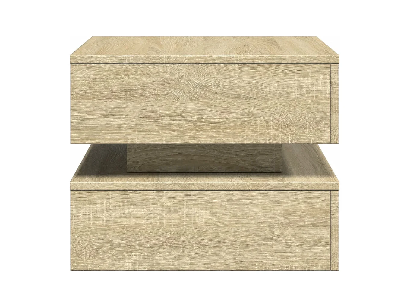 Mesa de centro com luzes LED 50x50x40 cm carvalho sonoma