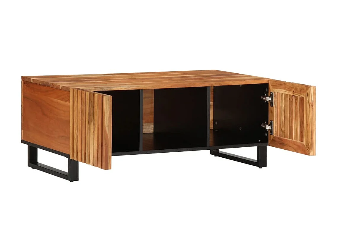Table basse 100x55x40 cm bois massif d'acacia