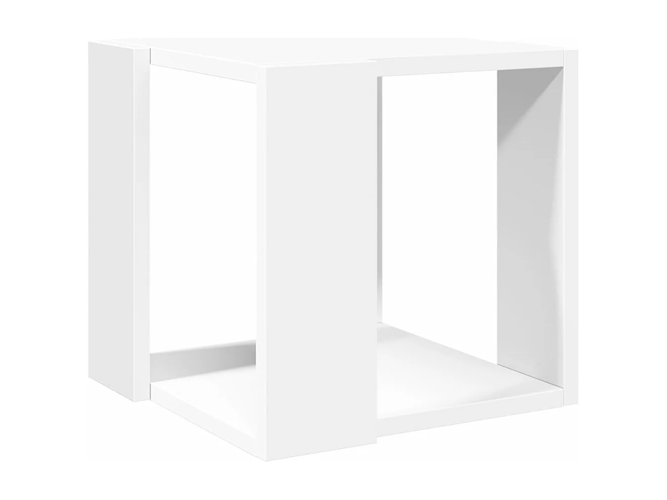 Salontafel 32x32x30 cm bewerkt hout wit