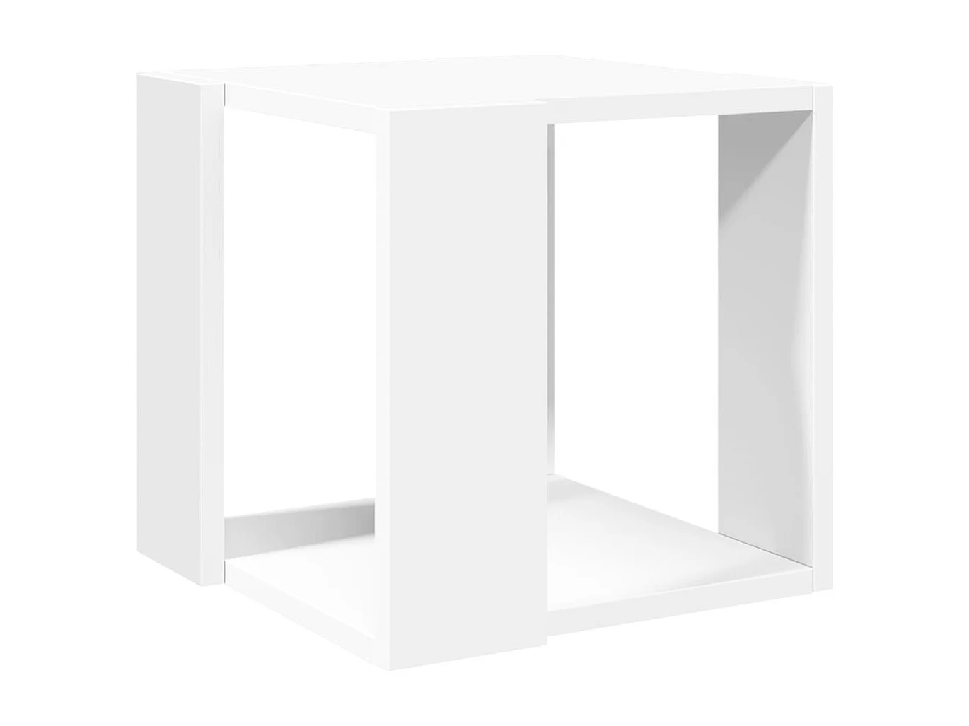 Table basse blanc 32x32x30 cm bois d'ingénierie