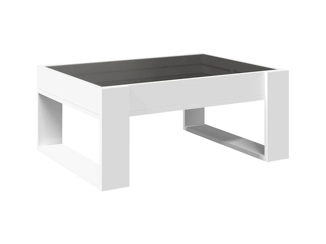 Mesa de centro con Infinity LED blanco 70x53x30 cm