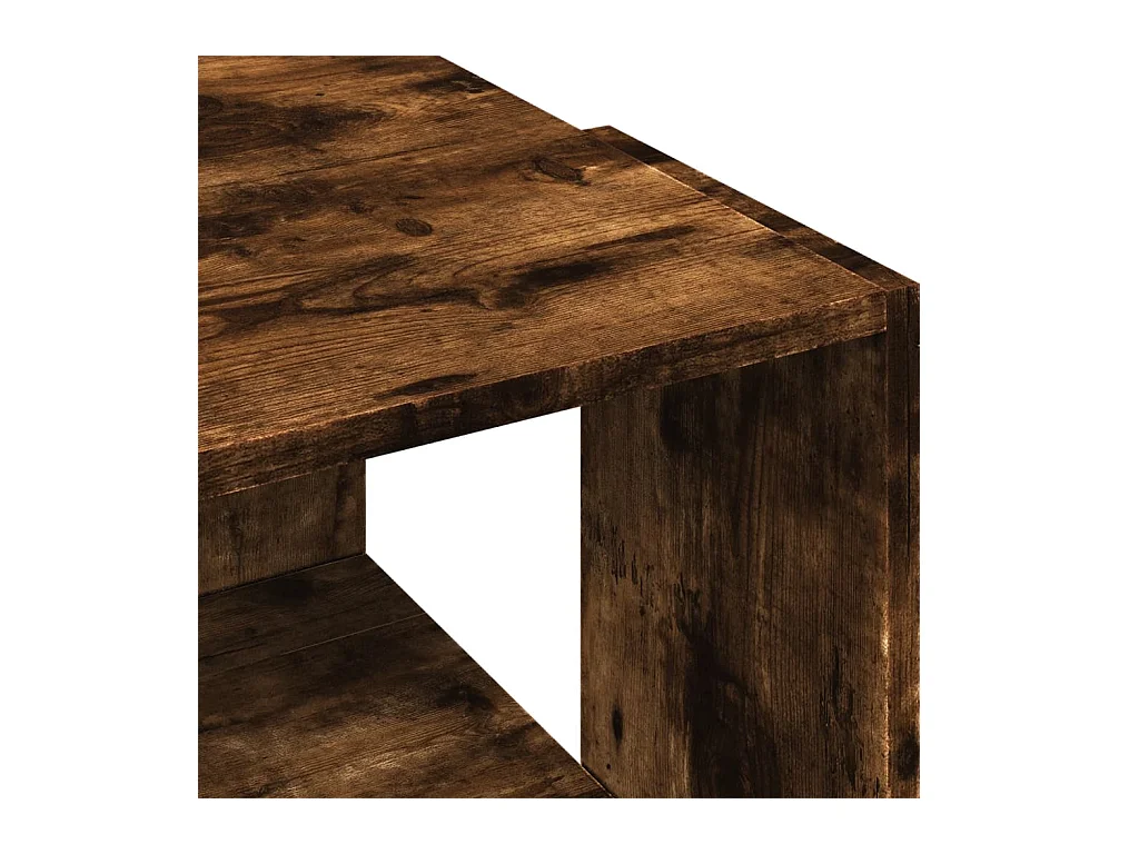 Table basse chêne fumé 89,5x48x30 cm bois d'ingénierie
