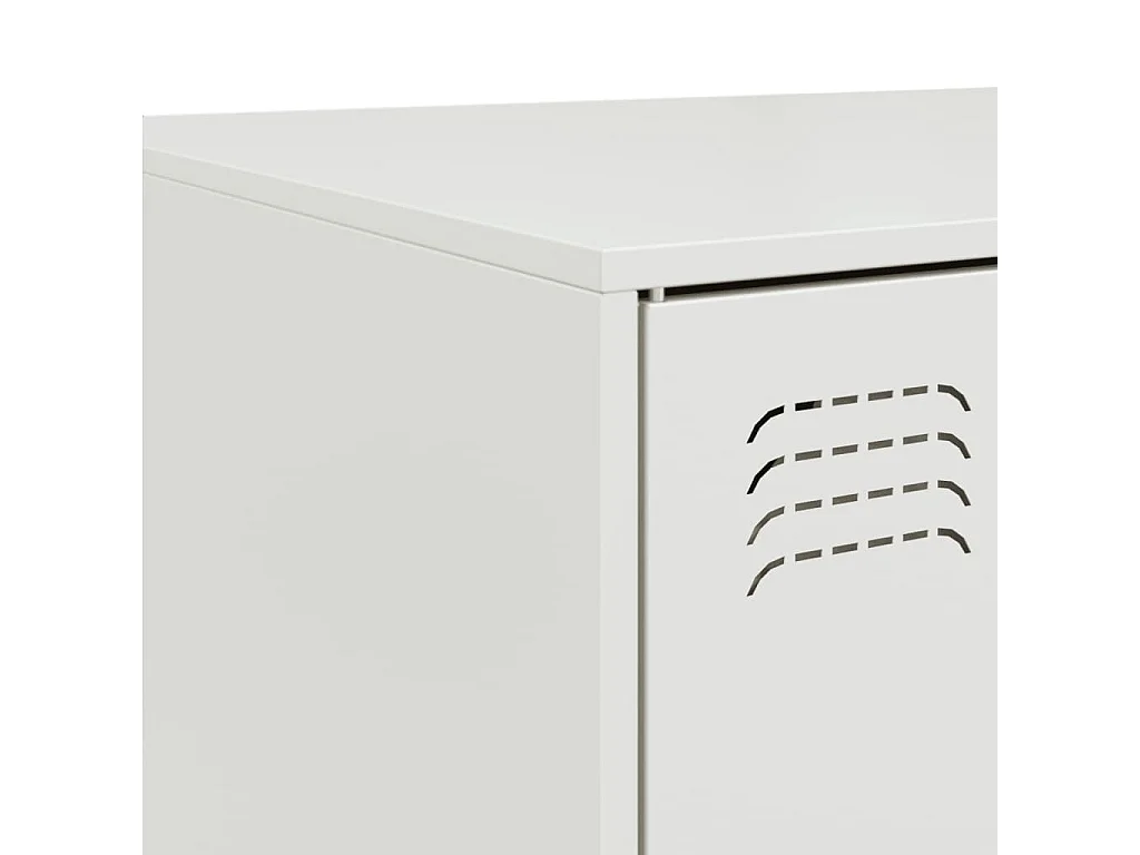 Table basse blanc 67x50x44 cm acier