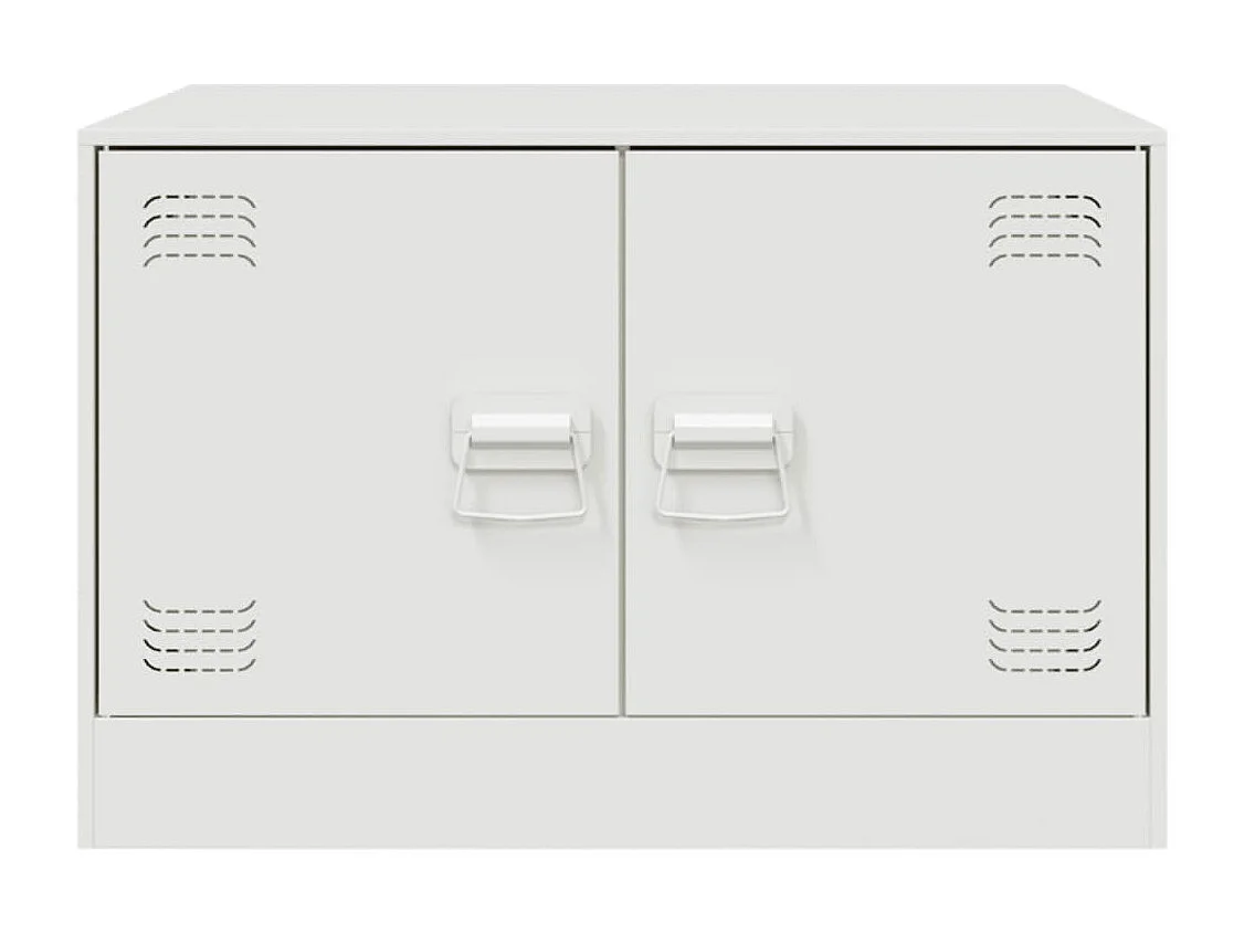 Table basse blanc 67x50x44 cm acier