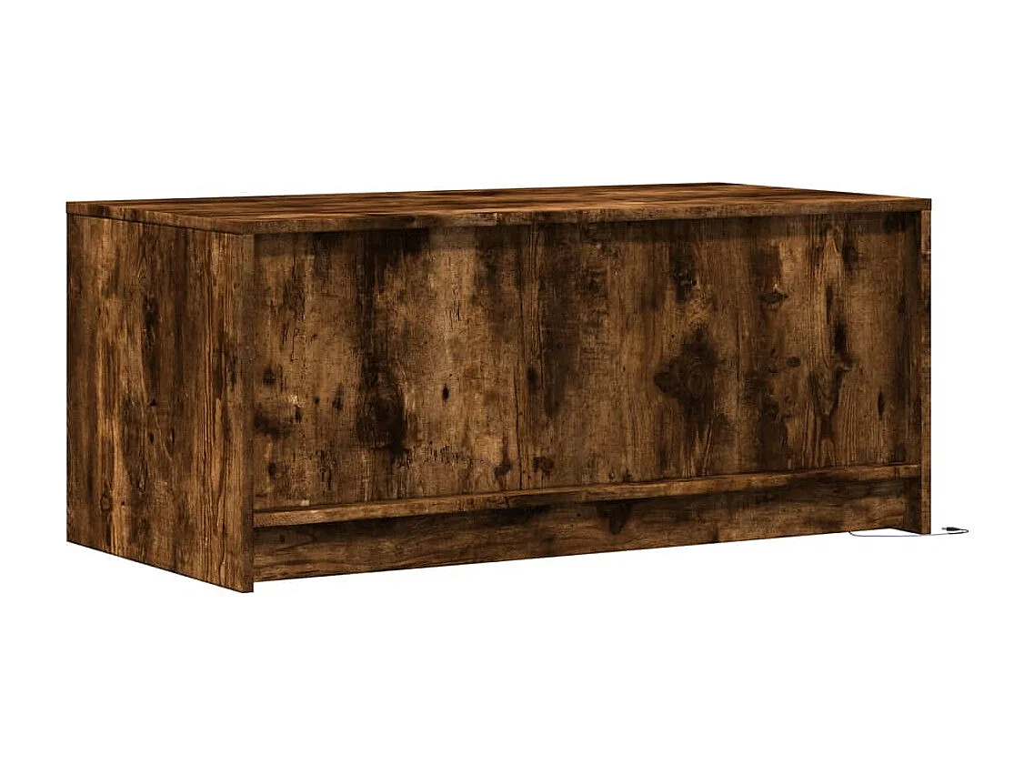 Salontafel met LED-verlichting bewerkt hout gerookt eikenkleur