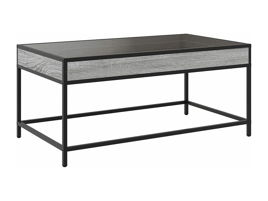 Table basse avec LED infini sonoma gris 90x50x41 cm