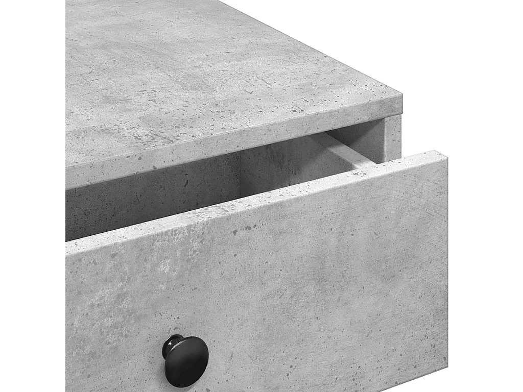 Table basse Gris béton 90x90x28 cm Aggloméré
