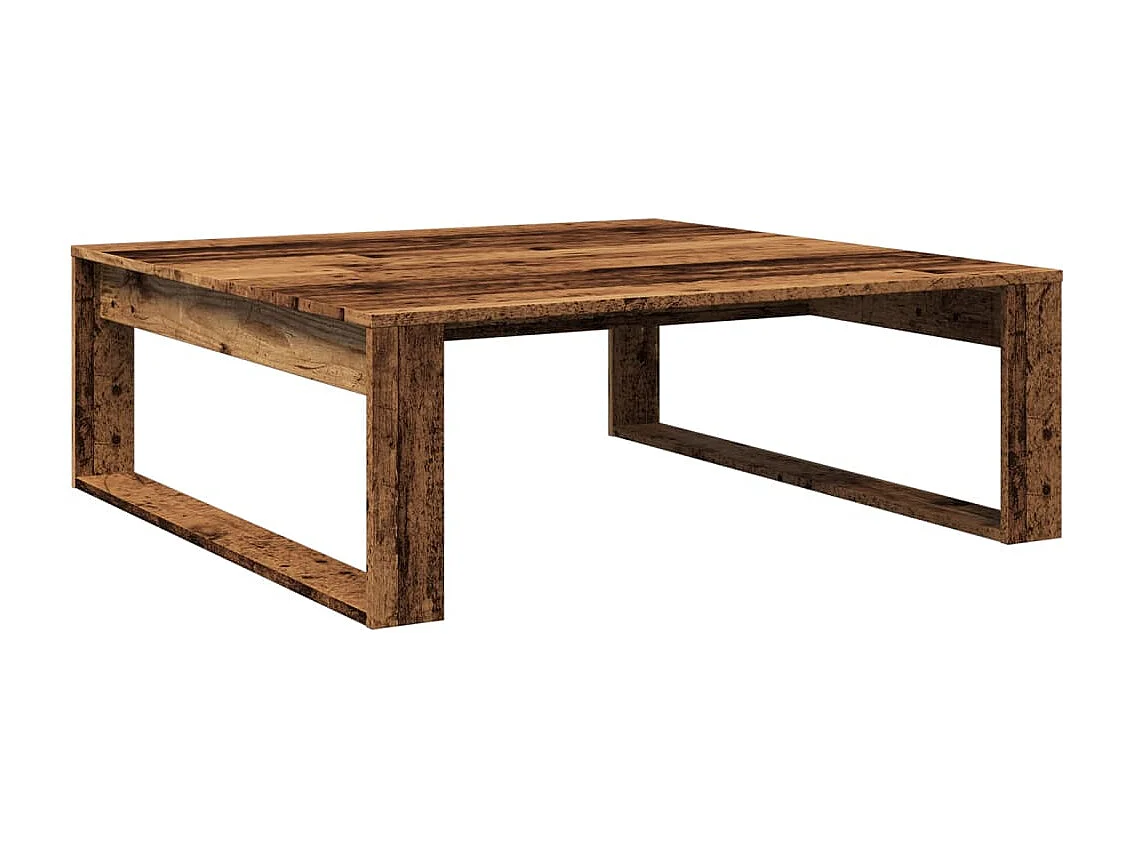 Table basse vieux bois 100x100x35 cm bois d'ingénierie