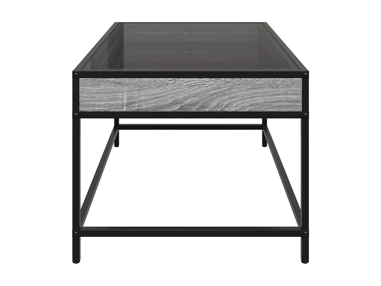 Mesa de centro con Infinity LED gris Sonoma 70x50x41 cm