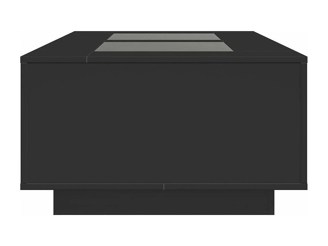 Table basse avec LED infini noir 116x69x40 cm