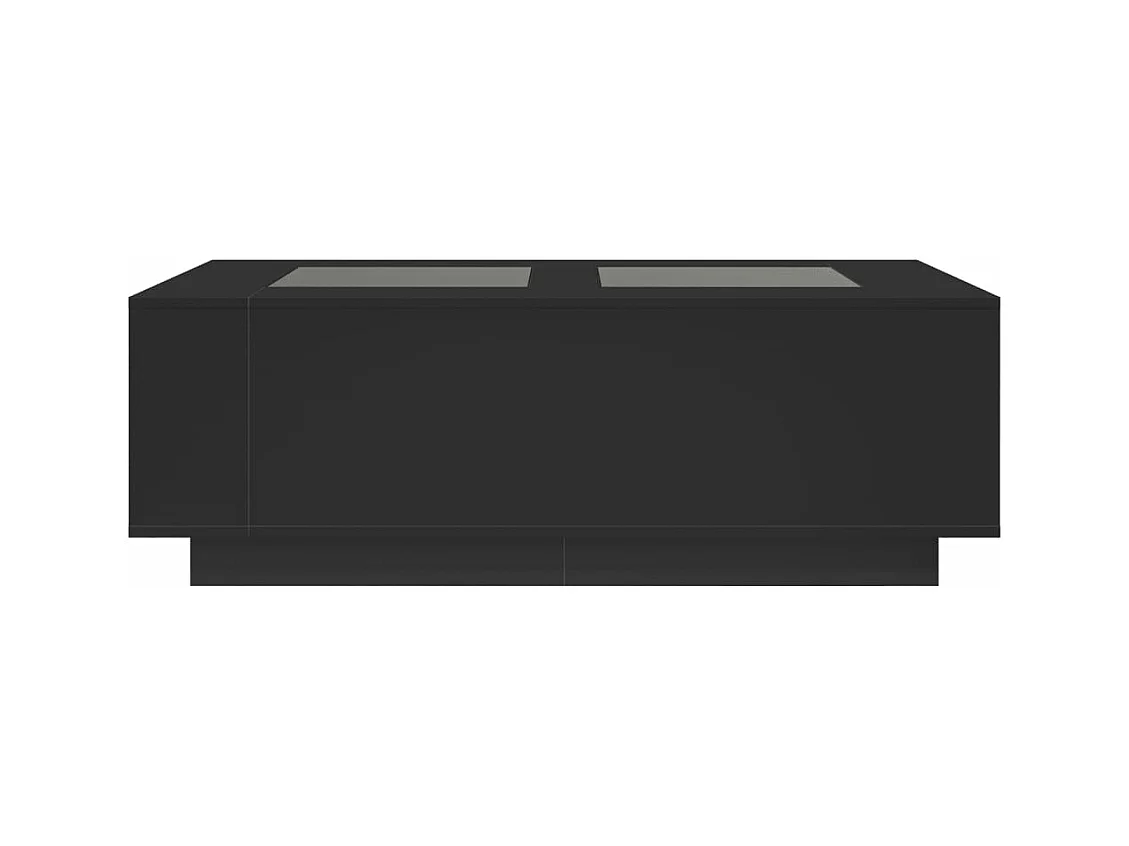 Table basse avec LED infini noir 116x69x40 cm
