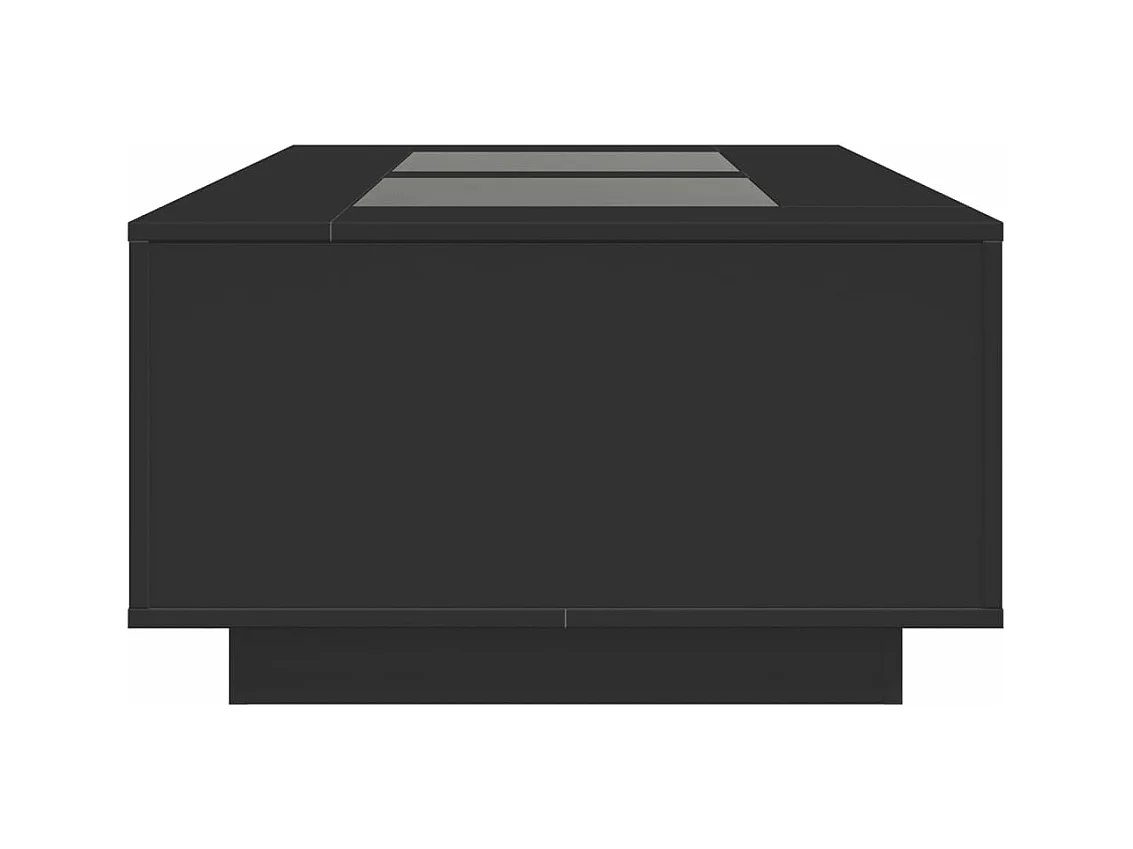 Table basse avec LED infini noir 116x69x40 cm