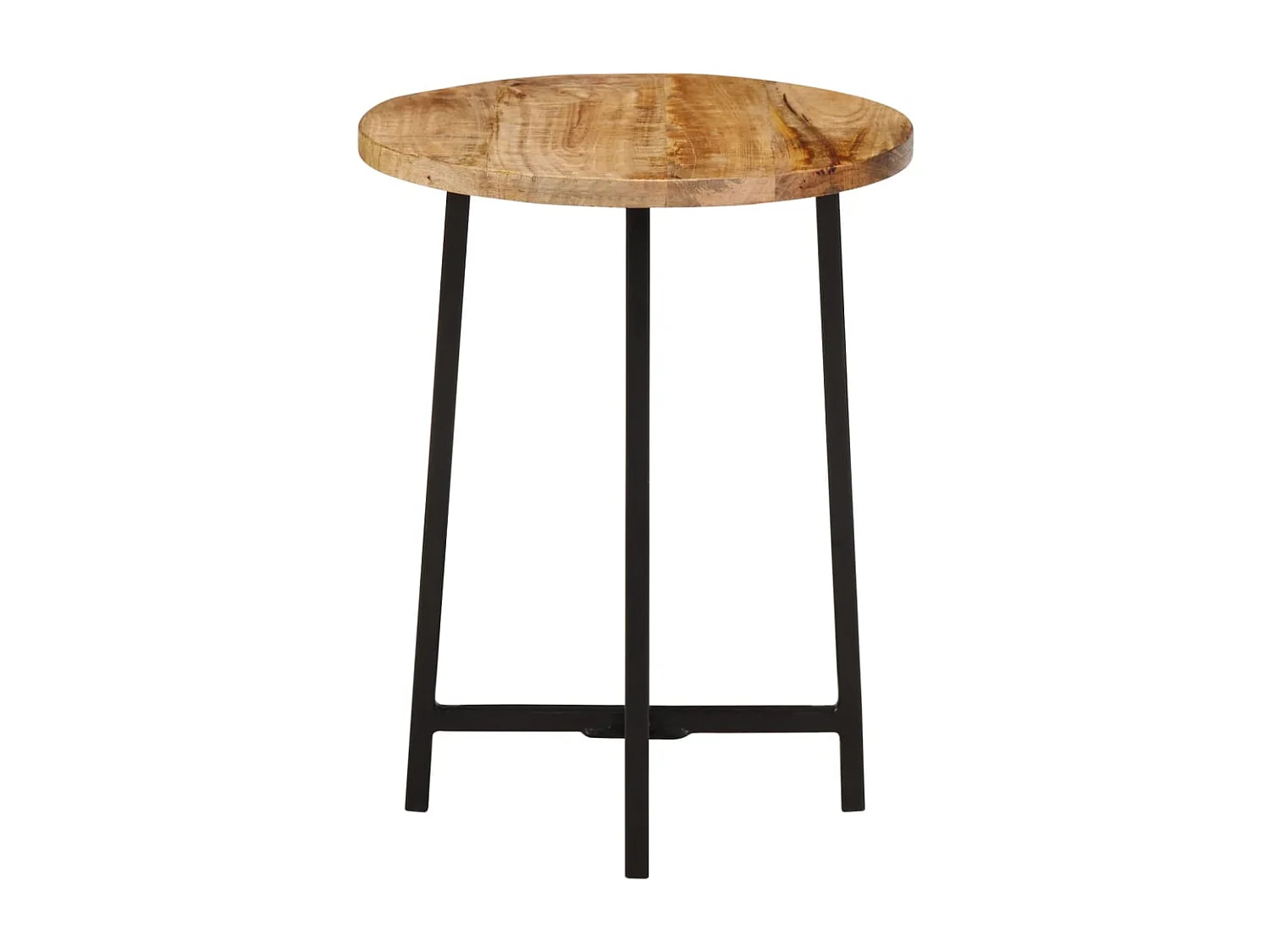 Table basse 35x35x45 cm bois de manguier solide et fer