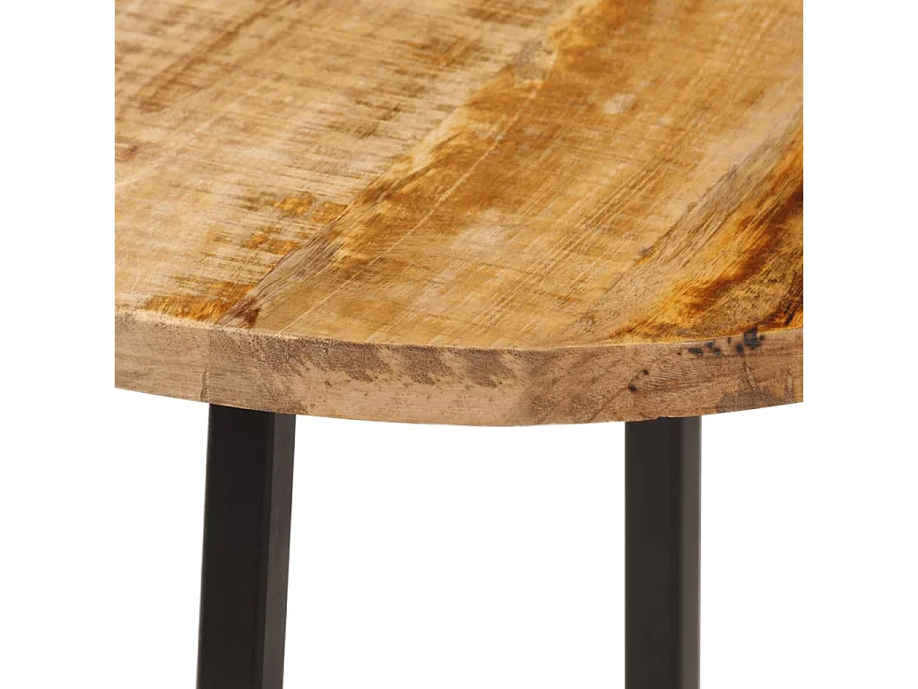 Table basse 35x35x45 cm bois de manguier solide et fer