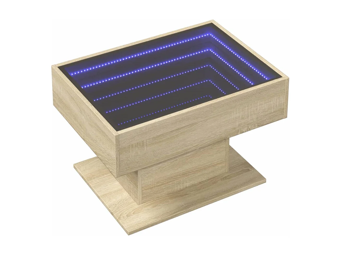 Table basse avec LED chêne sonoma 70x50x45 cm bois d'ingénierie