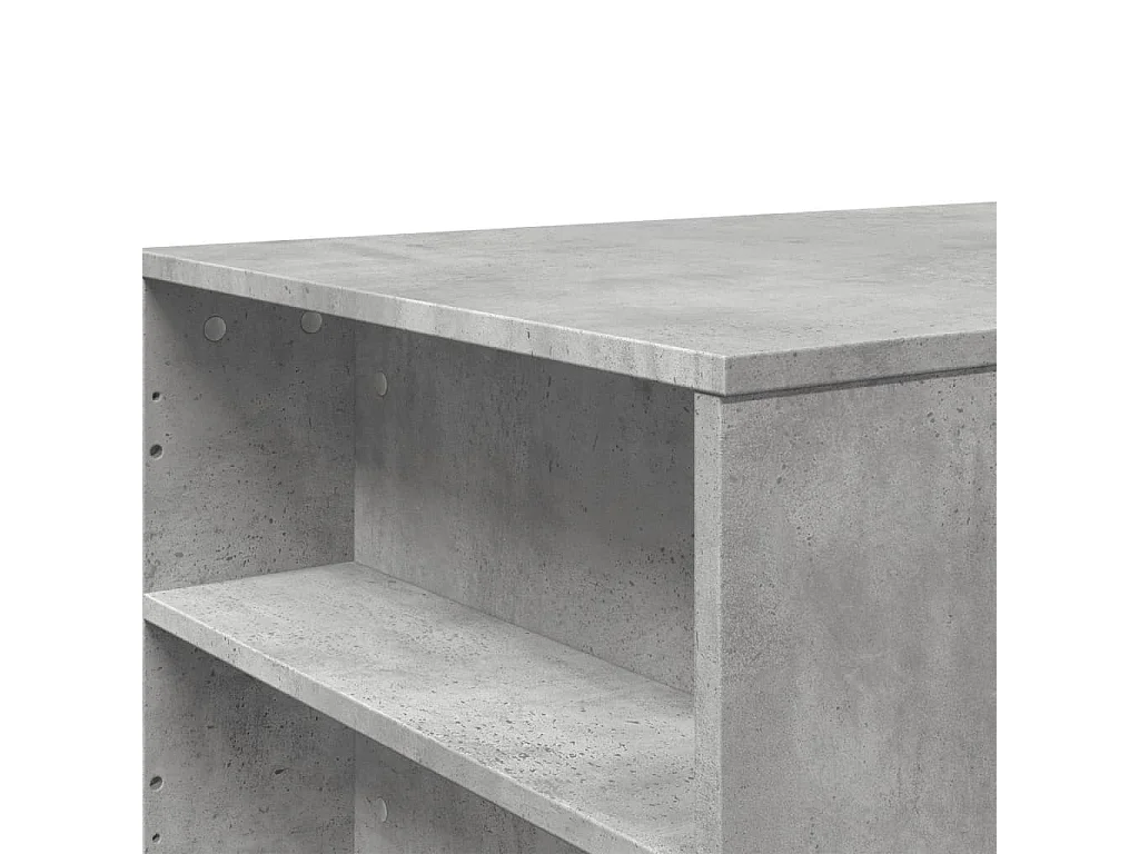 Table basse gris béton 102x55x42 cm bois d'ingénierie