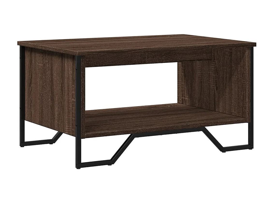 Table basse chêne marron 75x51x40 cm bois d'ingénierie