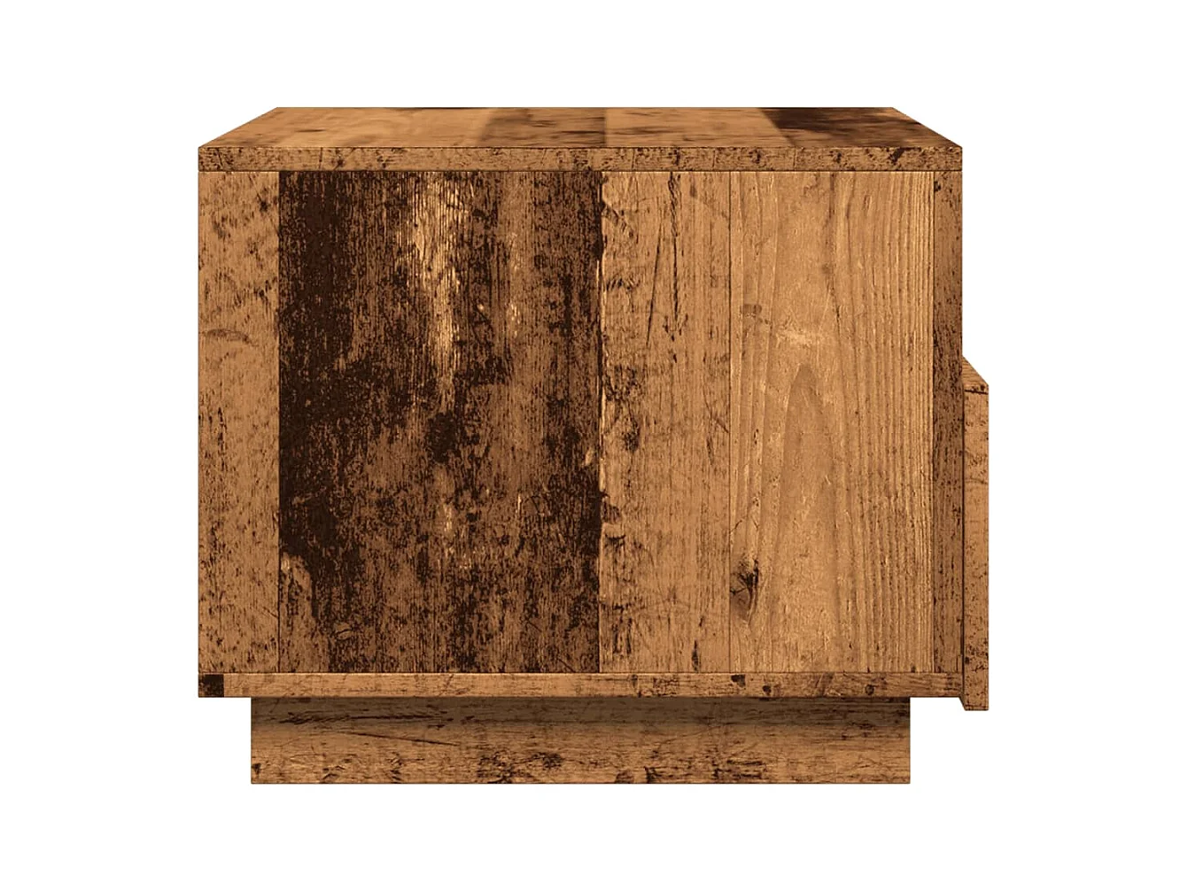 Table basse avec lumières LED vieux bois 50x49x40 cm