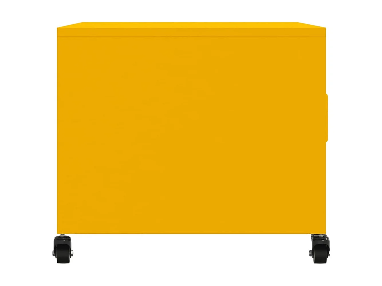 Table basse jaune moutarde 68x50x43,5 cm acier laminé à froid