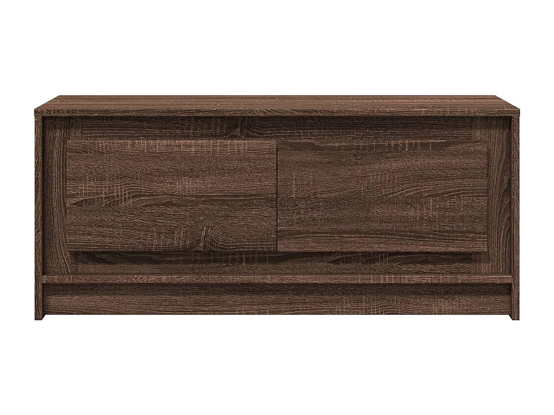 Salontafel met LED-verlichting bewerkt hout bruin eikenkleur