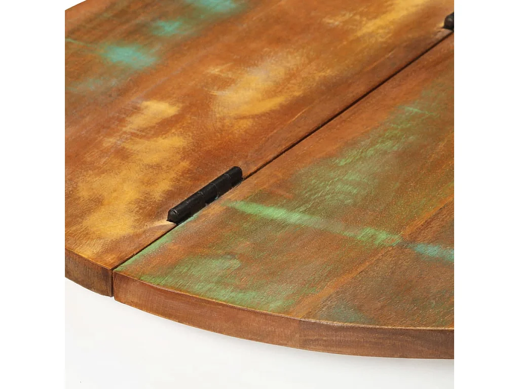 Table basse blanc 50x27 cm bois de récupération massif