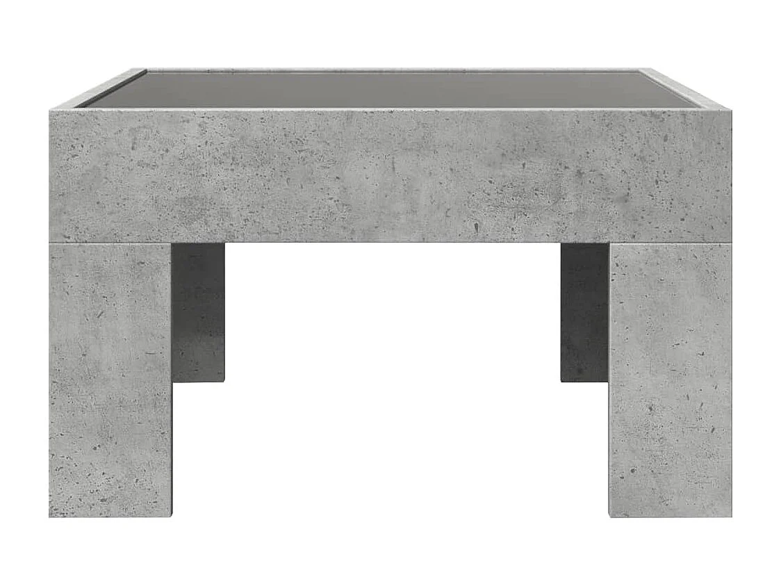 Mesa de centro con Infinity LED gris hormigón 50x50x30 cm